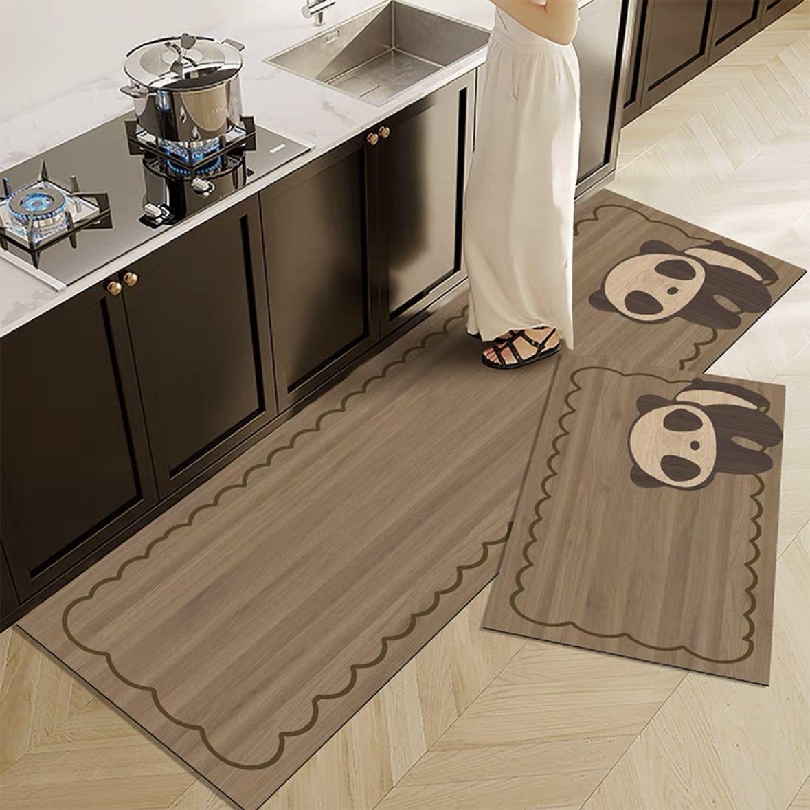 Vuilafstotende en Onderhoudsvriendelijke Diatomeeënaarde Vloermat Cartoon Schattig Sneldrogende Waterabsorptiemat Tweedelige Set Antislip Voetmat 40 * 60cm