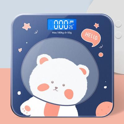 Cartoon Bear Weight Scale Lcd Display Glass Smart Bathroom Scales Digital Body Fat Scales High-precision Electronic Floor Scales