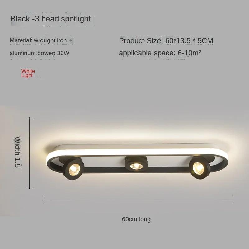 Rotatable LED Ceiling Spot Light Adjustable Track Lighting Fixture For Living Room Bedroom Balcony Clothing Store Indoor Home De