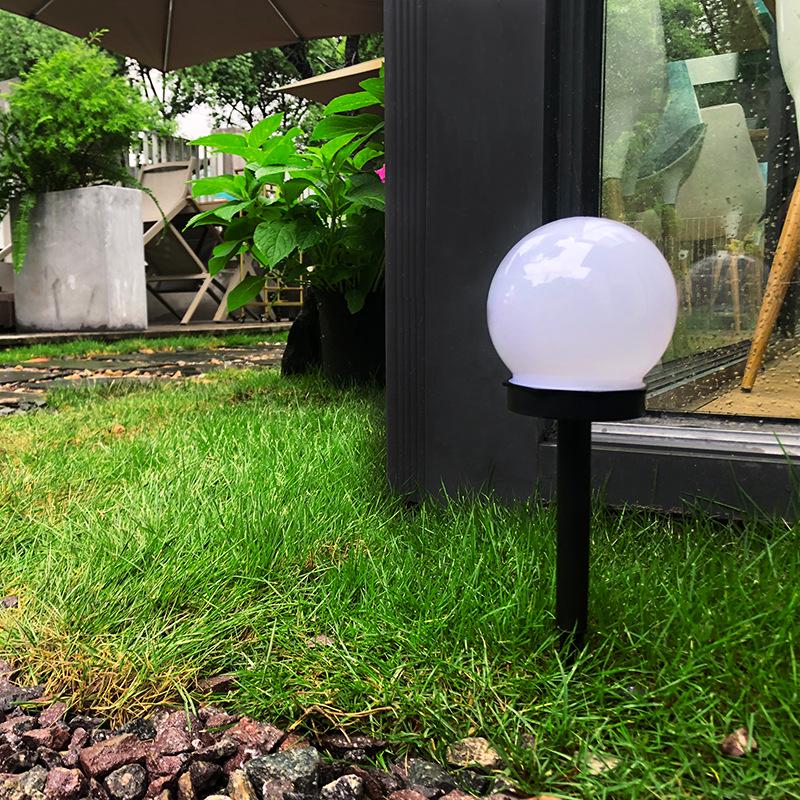 LED Solar Garden Lamp - White Bobble Ball Decorative Lighting