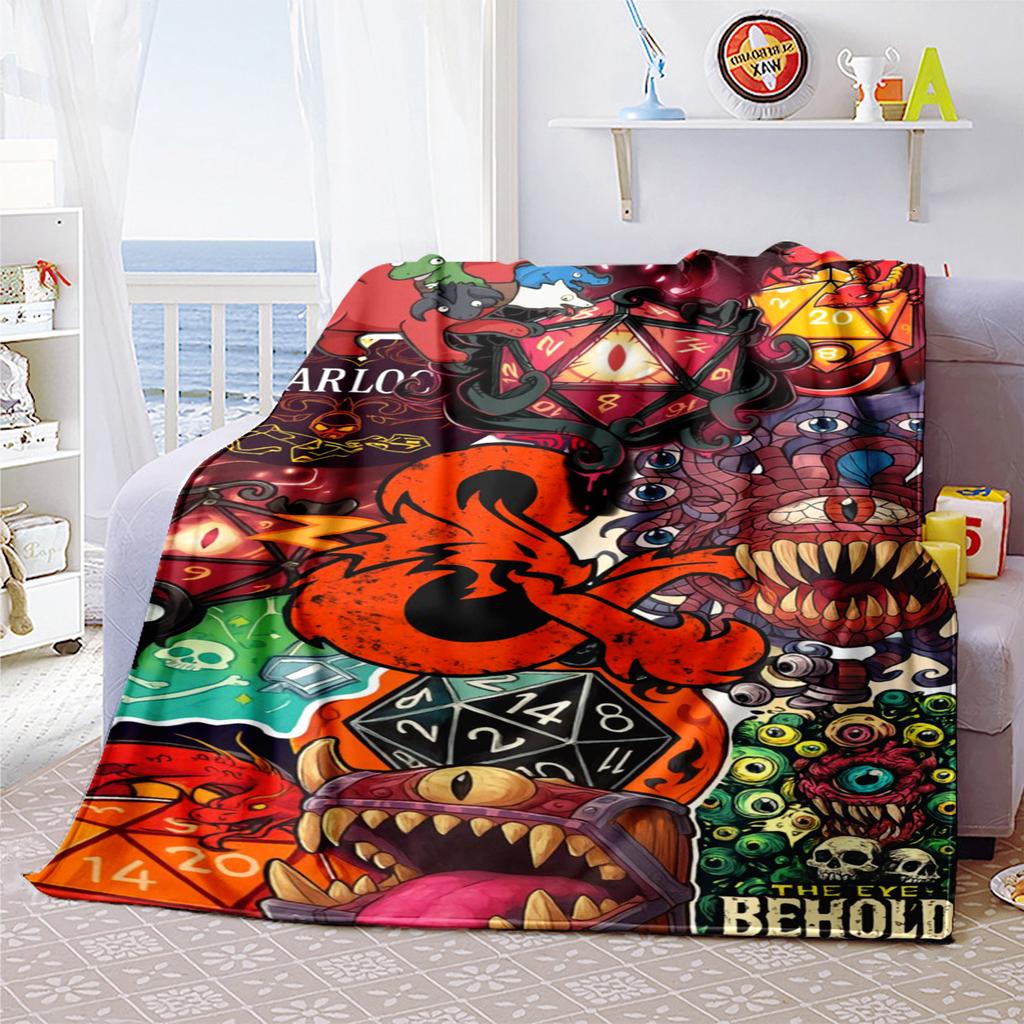 Coperta Dungeons Dragons Dadi Perfetta Per Tutte Le Stagioni Morbida Confortevole Divano Ufficio Pisolini Viaggi Regalo Festivo