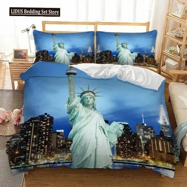 

Novelty Gift Paris Tower Red Car Print Polyester Bedding Set Romantic London City Quilt Duvet Cover+Pillowcase 2-3Pcs 70x133cm 2pcs