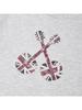 KIRSH Union Jack Crop T-Shirt [Melange Gray]