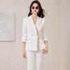 Women's White Autumn Fashion Formal Suit Set