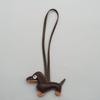 In-Stock Dachshund Cartoon Pendant Leather Dog Bag Charm Phone Case Accessory Creative Car Charm