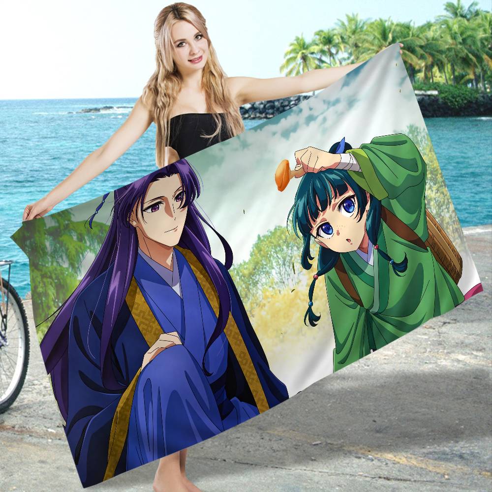 Anime The Apothecary Diaries Microfiber Printed Beach Towel Mountain Climbing Yoga Beach Swimming Running Absorbent Soft Towel
