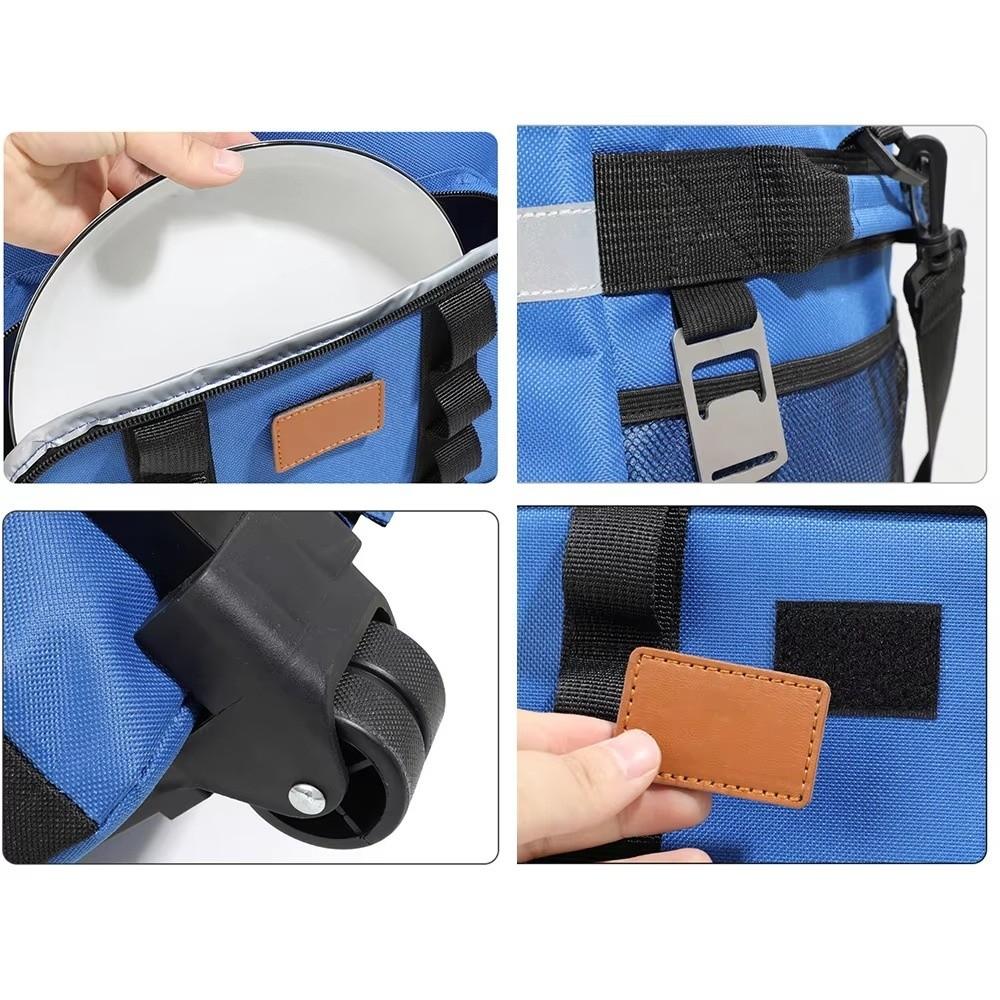 Large Capacity Picnic Trolley Box Double Layers Tie Rod Picnic Bag Tug Insulation Bag  Lunch Box