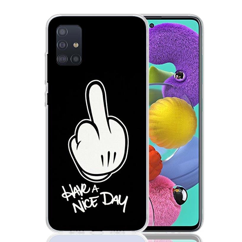 Middle Finger Phone Case for Samsung Galaxy A52 A51 A50S A12 A22 A32 A72 A10S A30S A31 A71 Note 20 Ultra 10 Plus S10 Galaxy A52