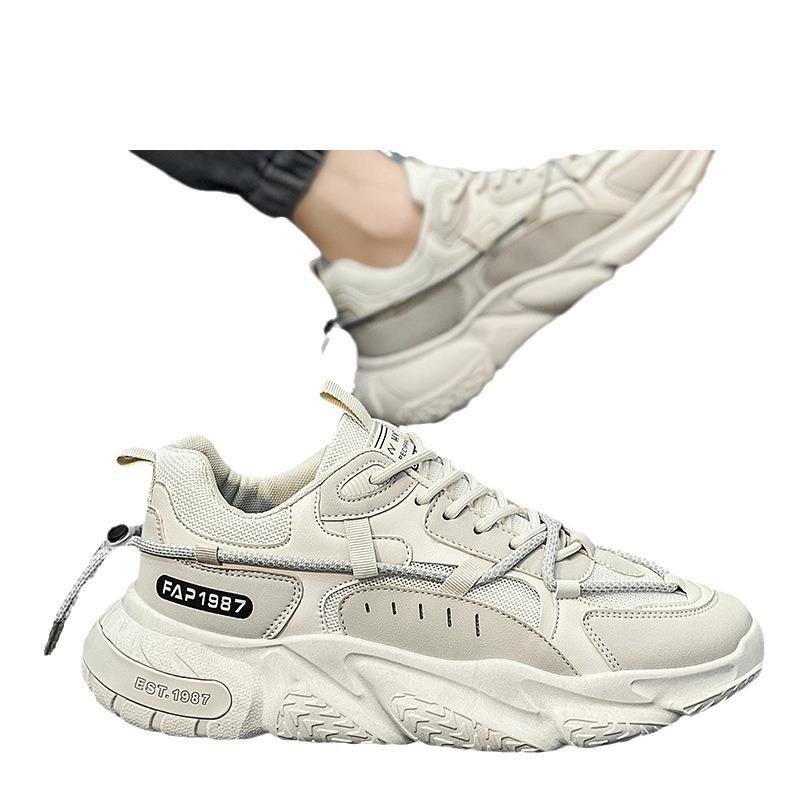 2025 New Summer Men's Shoes Guochao Sports Running Casual Versatile Trend Breathable Heightening Dad Ins Tide Shoes