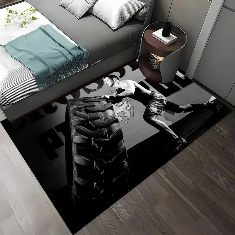 3D Printing GYM Theme Large Area Carpets for Home Living Room Children's Bedroom Sofa Doormat Kitchen Floor Rugs Anti-slipDecor