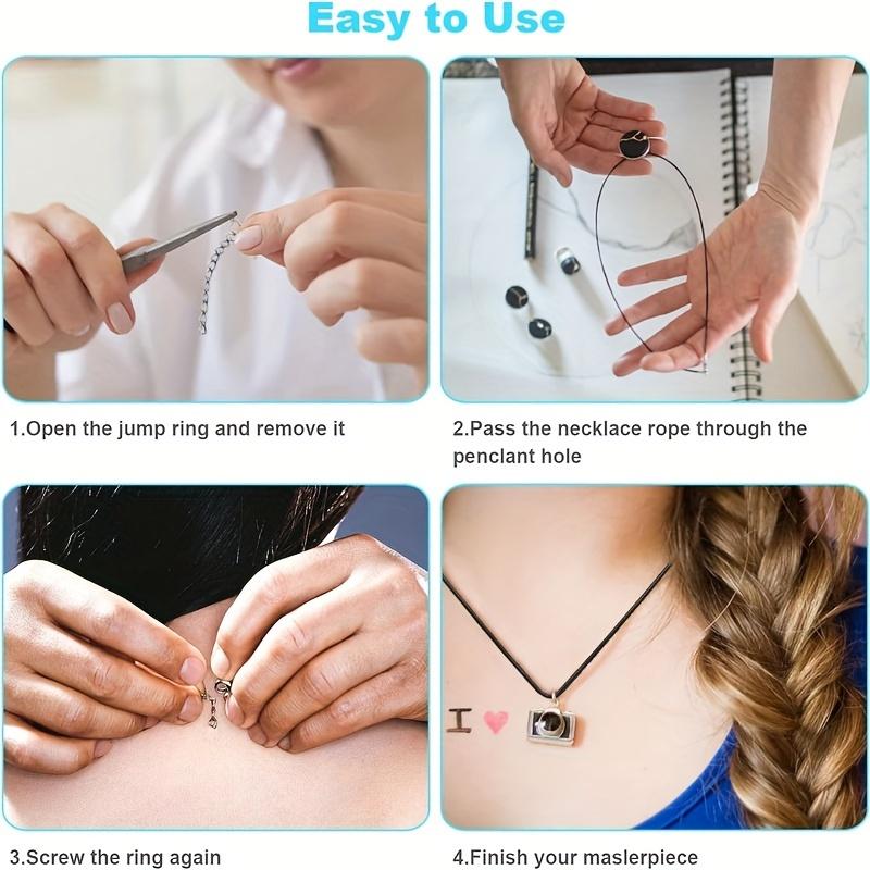 100 Strands Black Leather Necklace Ropes with Buckles - High-Quality Waxed Cords for Pendants, Bracelets & Jewelry Making