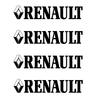 4PCS Car Styling Body Fender Trunk Rearview Mirror Decoration Stickers For Renault DACIA Fluence Scenic Loguna Trafic Koleos ZOE PP24