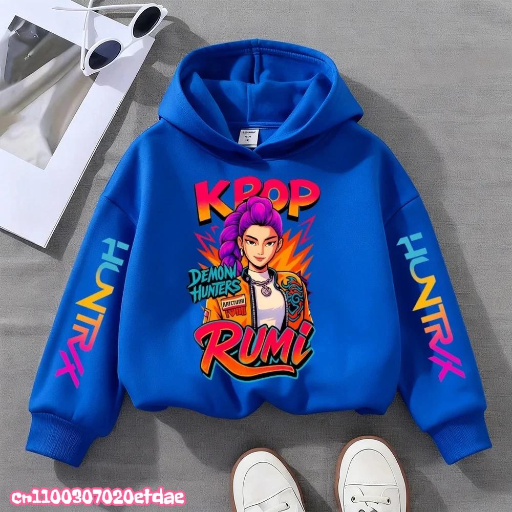 2025 Anime K-Pop Girl Witch Hunter Hoodie Harajuku Hip Hoodie Boy Kids Letter Print Sportswear Fashion