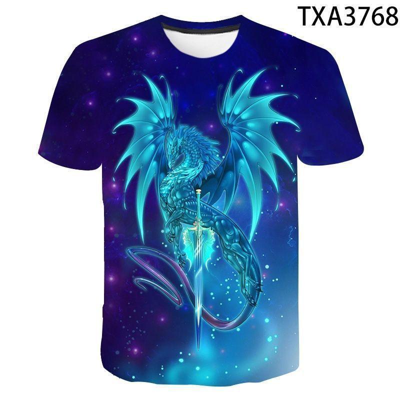 Summer Handsome T-Shirt For Men Chinese Dragon 3d Print Harajuku Clothing Casual Short Sleeve Tops Oversized Men's T Shirt