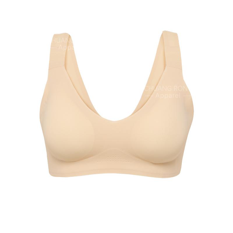 

Large size pregnant women postpartum breastfeeding women anti-sagging thin style without steel ring one piece front shoulder breasted underwear bra S