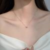 Women Fashion Simple Fresh Full Diamond Zircon Round Pendant Clavicle Necklace