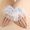1 Pair Easy Attach Cosplay Hand Sleeves Lace Trimmed Quick Adjustment for Various Outfits Practical Wrist Cuffs
