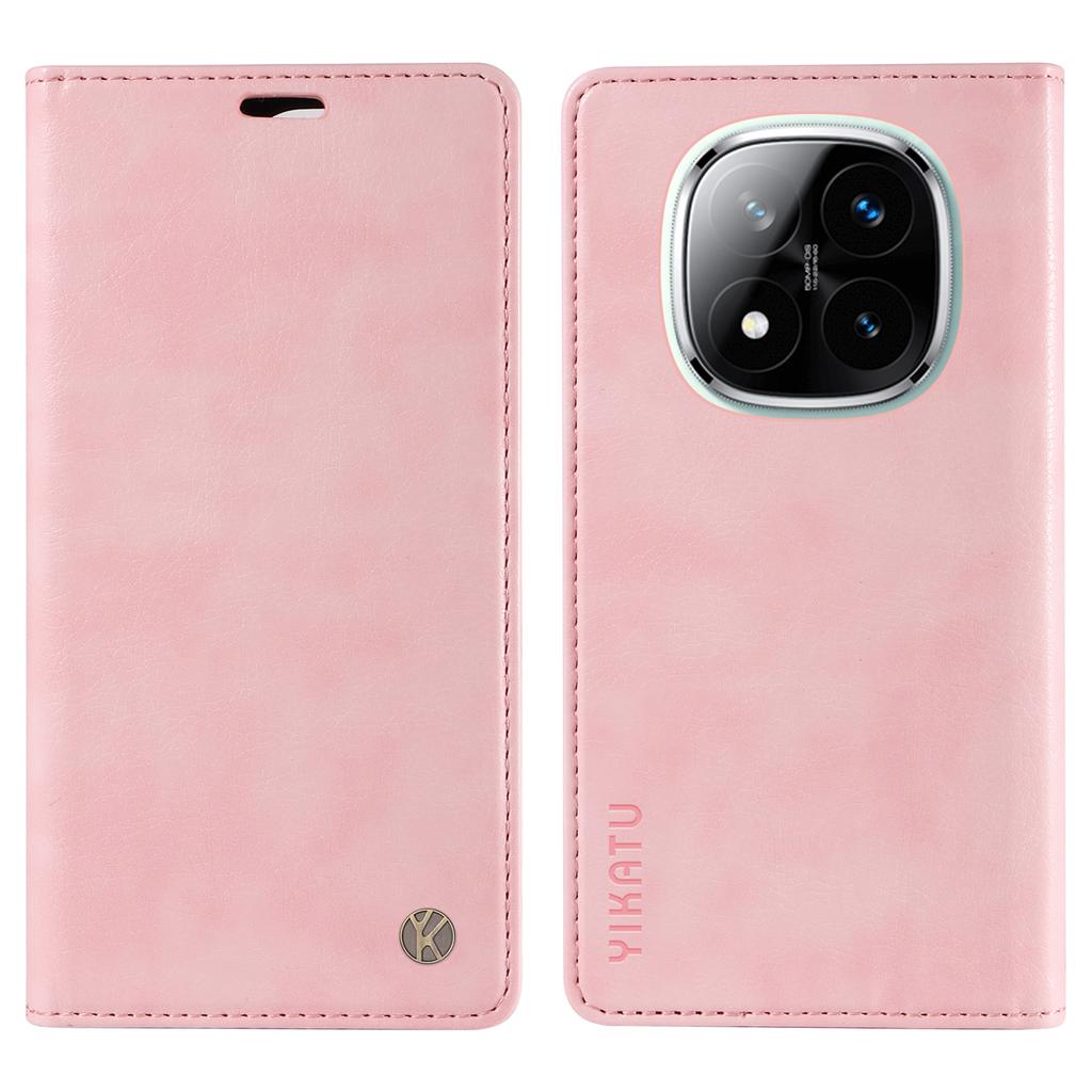 YIKATU YK-006 For Xiaomi Redmi Note 14 Pro+ 5G/Note 14 Pro 5G/Poco X7 5G Wallet Case Litchi Grain Leather Phone Cover