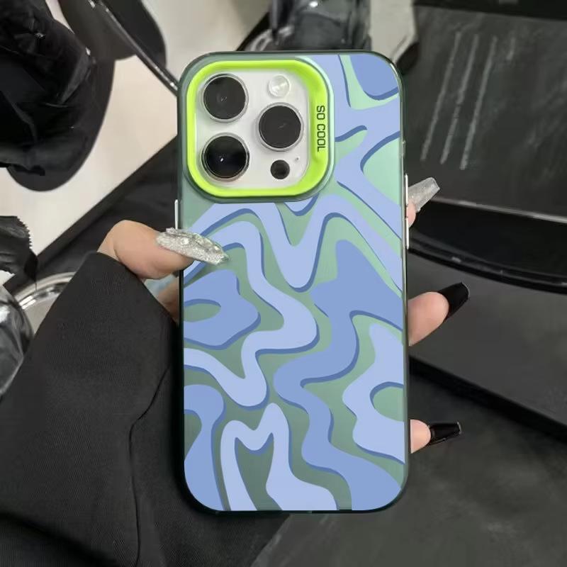 Wave Pattern IPhone 17 Pro Phone Case 16/15/14/13 Laser Case 12 Apple 11Xs Max