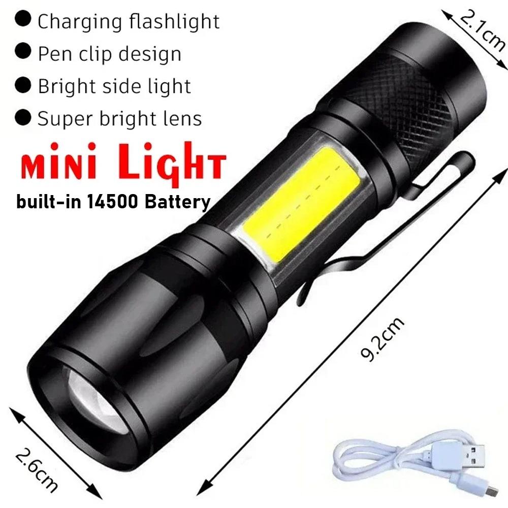 Rechargeable Super Bright Handheld Flashlight LED Long Range Tactical Torch Outdoor Waterproof Emergency Camping Fishing Lantern