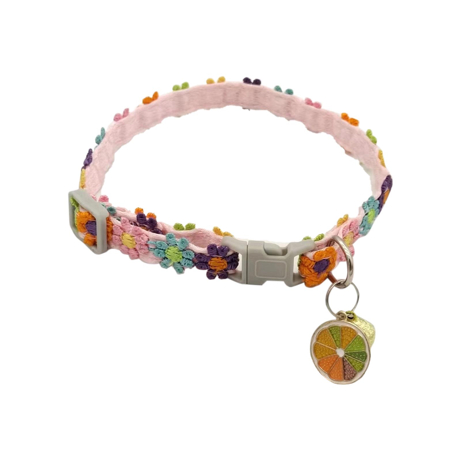

Colorful Lace Flower Collar With Bell, And Dog Neck Collar One Size