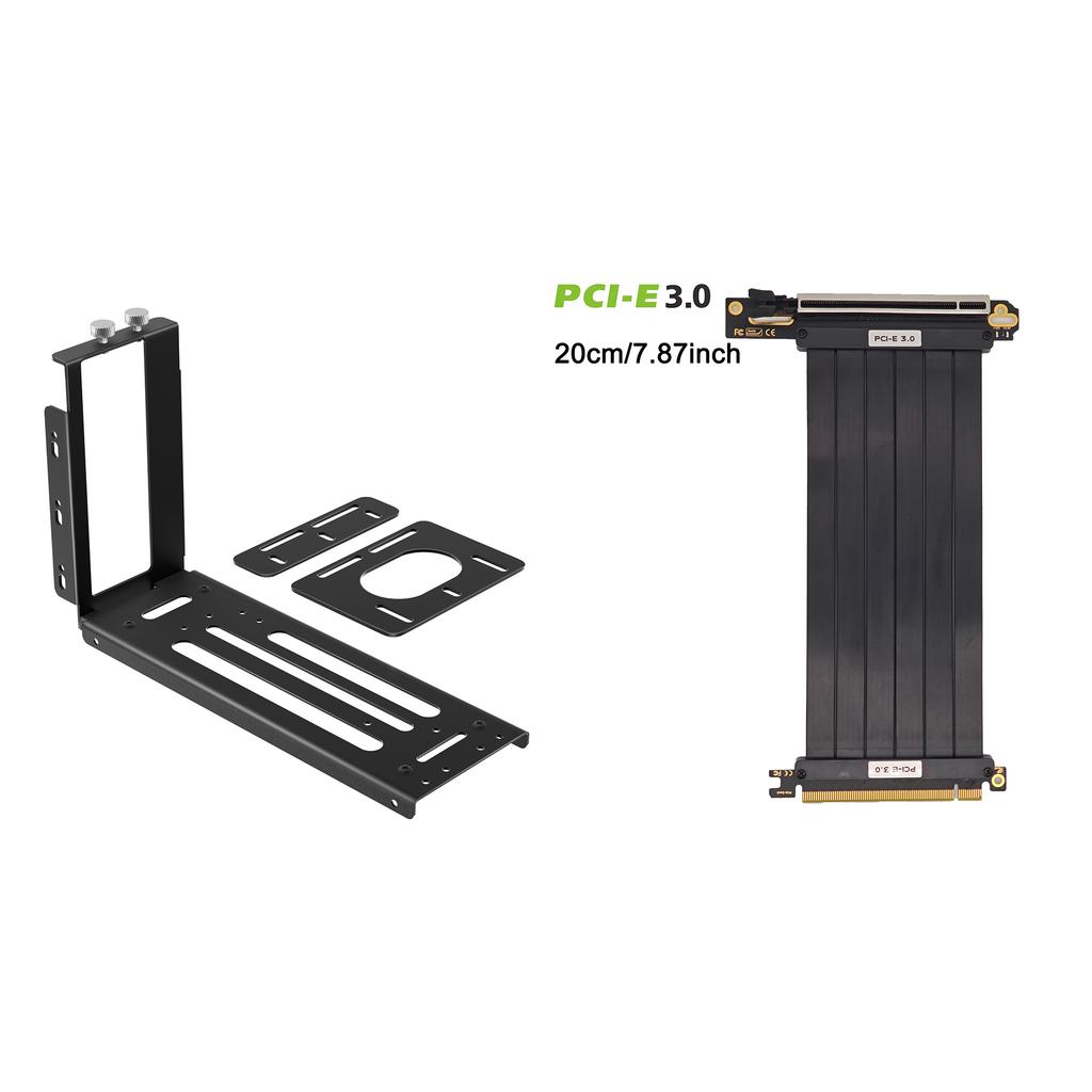 Vertical GPU Mount Bracket 2Slots Graphics Card Holder with Hardware eGPU Dock External GPU Docking Station Black with Screw Kit