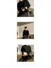 Men's Solid Color Korean Style Round Neck Knitted Sweater - Trendy Loose Fit for Autumn and Winter