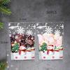 50/100Pcs Plastic Christmas Gifts Bags Snowman Snowflake Pattern Candy Packaging Bags  Home Use