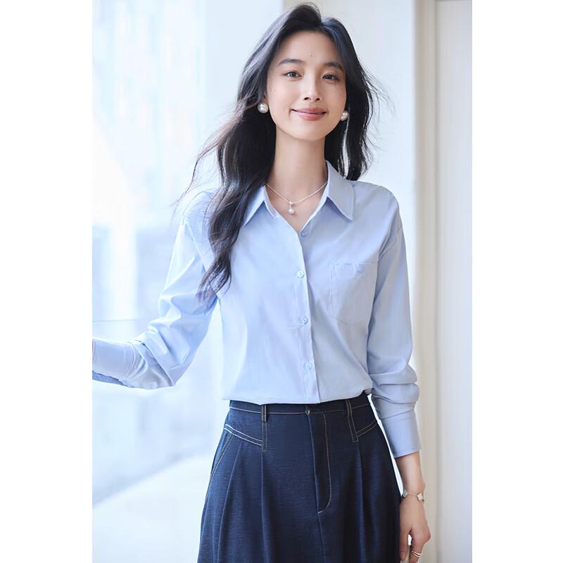 VICTORIA&VERA Women's Detachable Color-Block Shawl Long-Sleeve Shirt