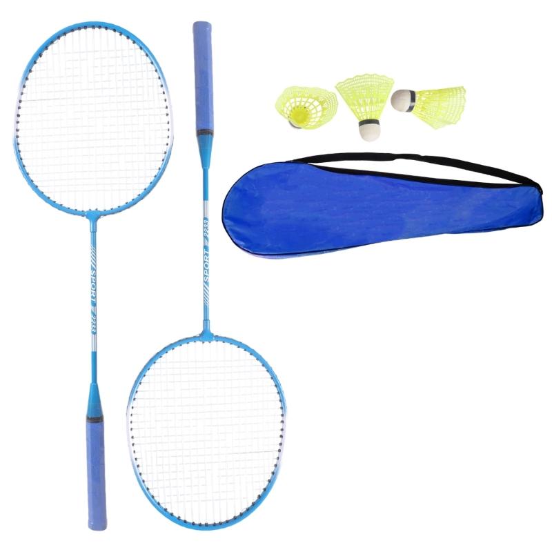 1Pair Shuttlecocks Racquet Light Weight Badminton Racket Set Professional Double Badminton Racquet for 2 Players Playing