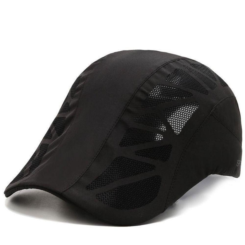 Quick-Drying Breathable Mesh Cap Letter Printed Baseball Cap Unisex Newsboy Cap Golf