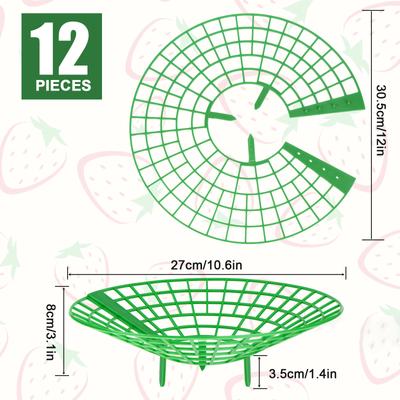 12 Pack Strawberry Plant Supports, Strawberry Plant Stand With 3 Sturdy Legs