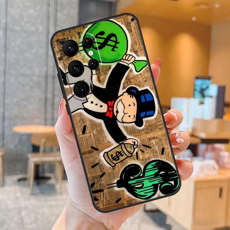 

Cartoon Dollar Monopolys Case For Samsung Galaxy S22 S23 Ultra Plus Note10 Note20 S8 S9 S10 S20 FE S21 FE Coque Galaxy S23
