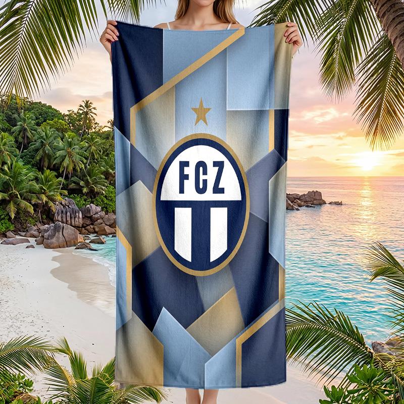 Telo Mare Asciugatura Rapida Stampa FC Zürich Microfibra Assorbente Portatile da Viaggio Asciugamano per Nuoto