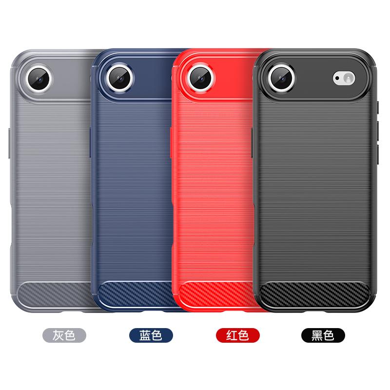 Pro iPhone 17 Air Pouzdro iPhone 17 Air iPhone 17 Pro Max Kryt Funda Nárazuvzdorný Kartáčovaný TPU Protiskluzový Silikonový Ochranný Kryt