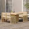 Day and Night - Day and Night Garden Dining Set 3 Pieces Impregnated Pine Wood
