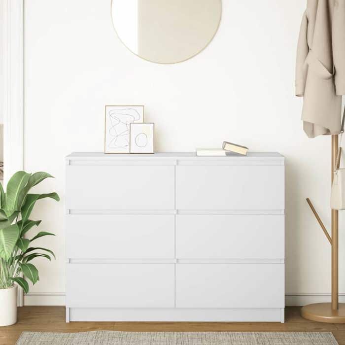 VidaXL White Buffet 100x35x76 Cm Engineered Wood, Storage Cabinet, Entryway Furniture, Accent Furniture, Furniture of 3328498