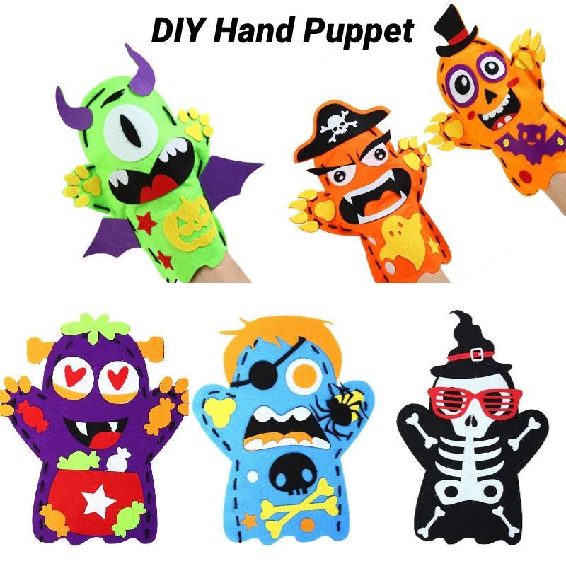 Interaktive Halloween-Marionette Für Kinder Vliesstoff Materialpackung Zum Basteln von Spielzeug