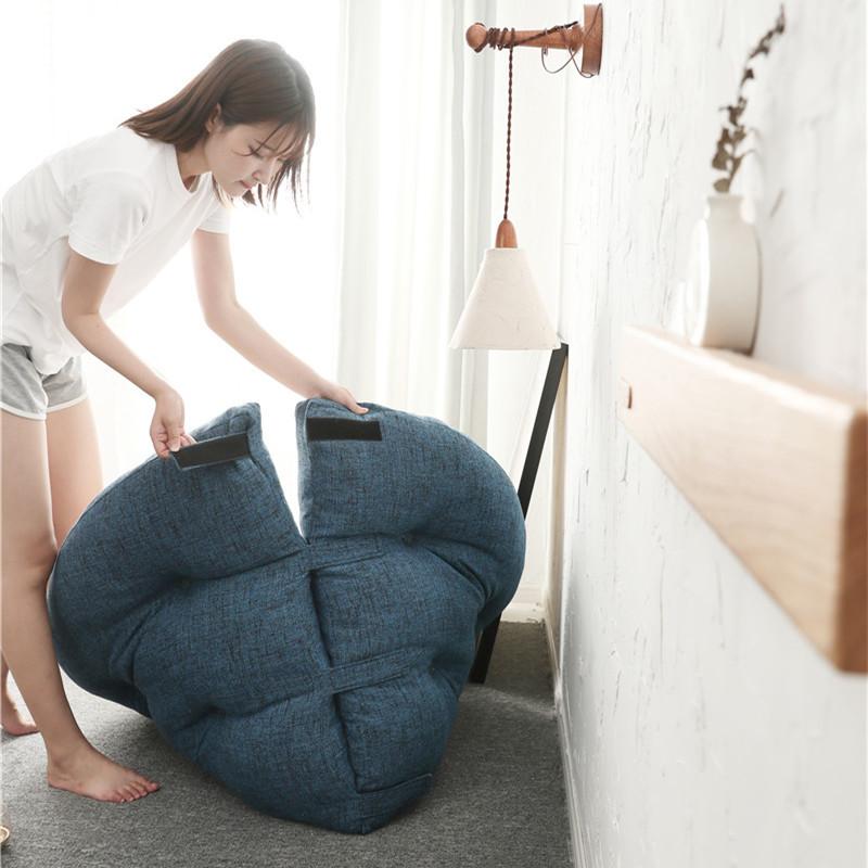 Multifunctional Lazy Sofa Folding Bean Bag Fabric Sofa Small Apartment Single Lunch Break Floor Mat Living Room Tatami