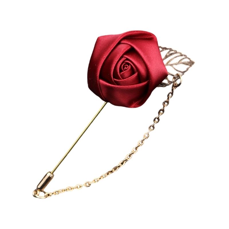 Boutonieră Elegantă din Flori de Mătase pentru Mire și Nuntași Broșă Pin Corsaj pentru Ceremonii de Nuntă și Ocazii Formale