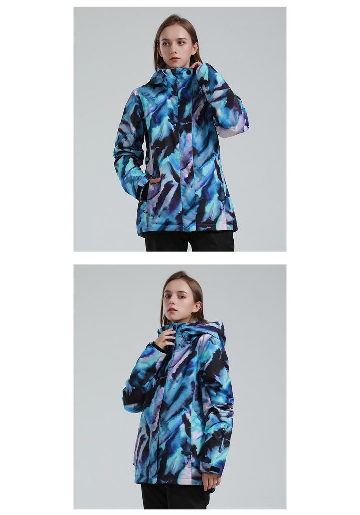 Women's Winter Ski Suit: Windproof, Waterproof, and Wear-Resistant Jacket for Single and Double Boarders.
