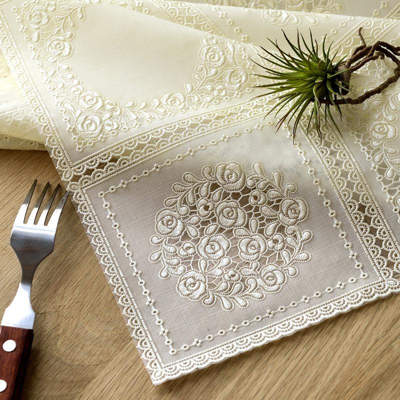 Factory Direct Sales Internet Celebrity Tablecloth Leave-In Waterproof, Oil-Proof And Scalding Rectangular Dining Table Cloth Tablecloth Lace Coffee