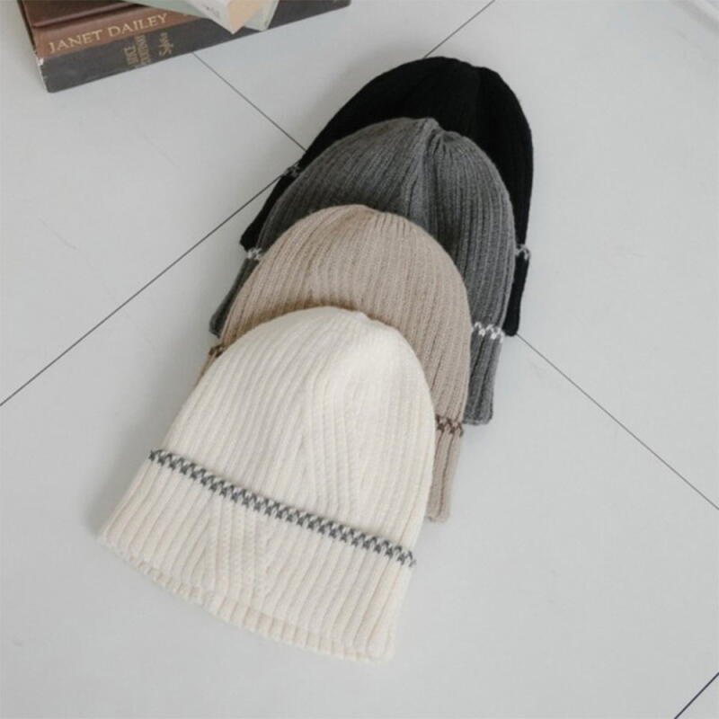 Women's Sweater Folding Men's Bone Hat Beanie