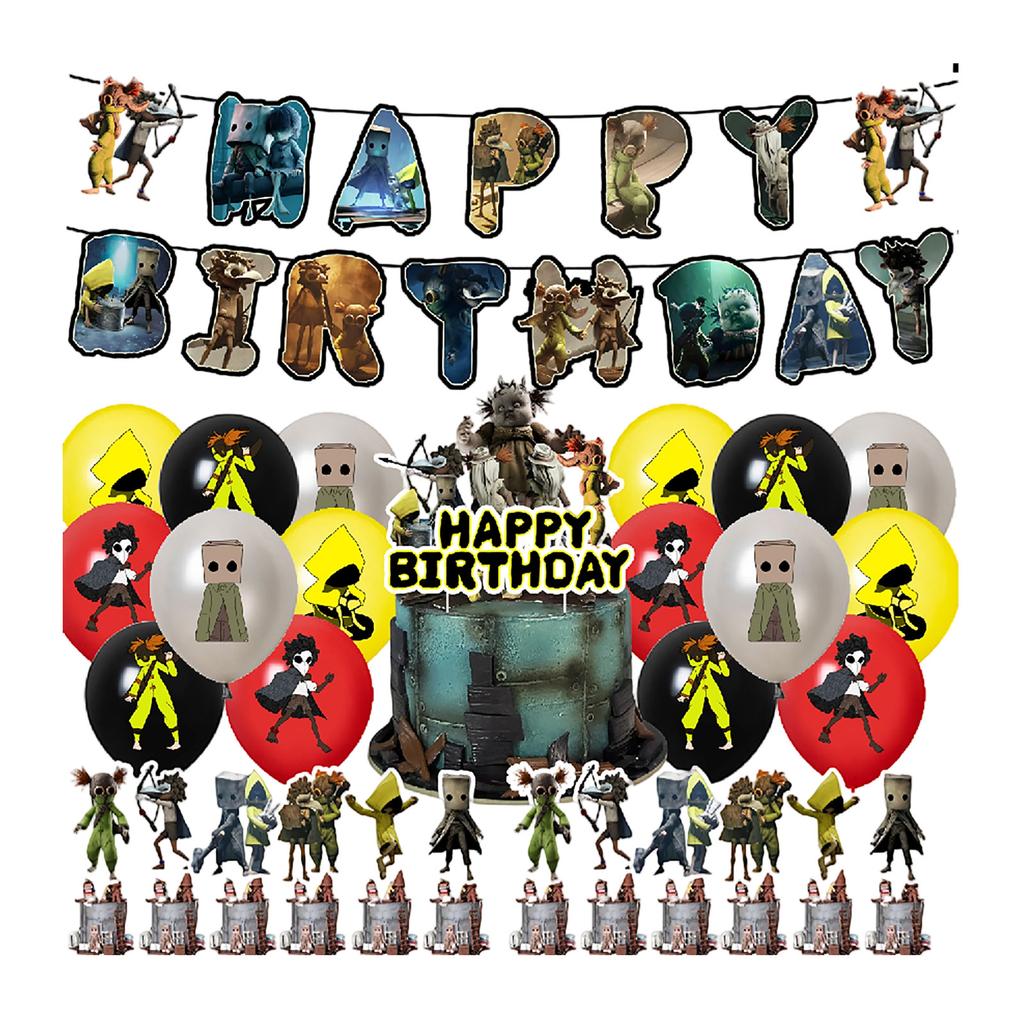 Theme Birthday Party Decoration Birthday Flag Balloons Cake