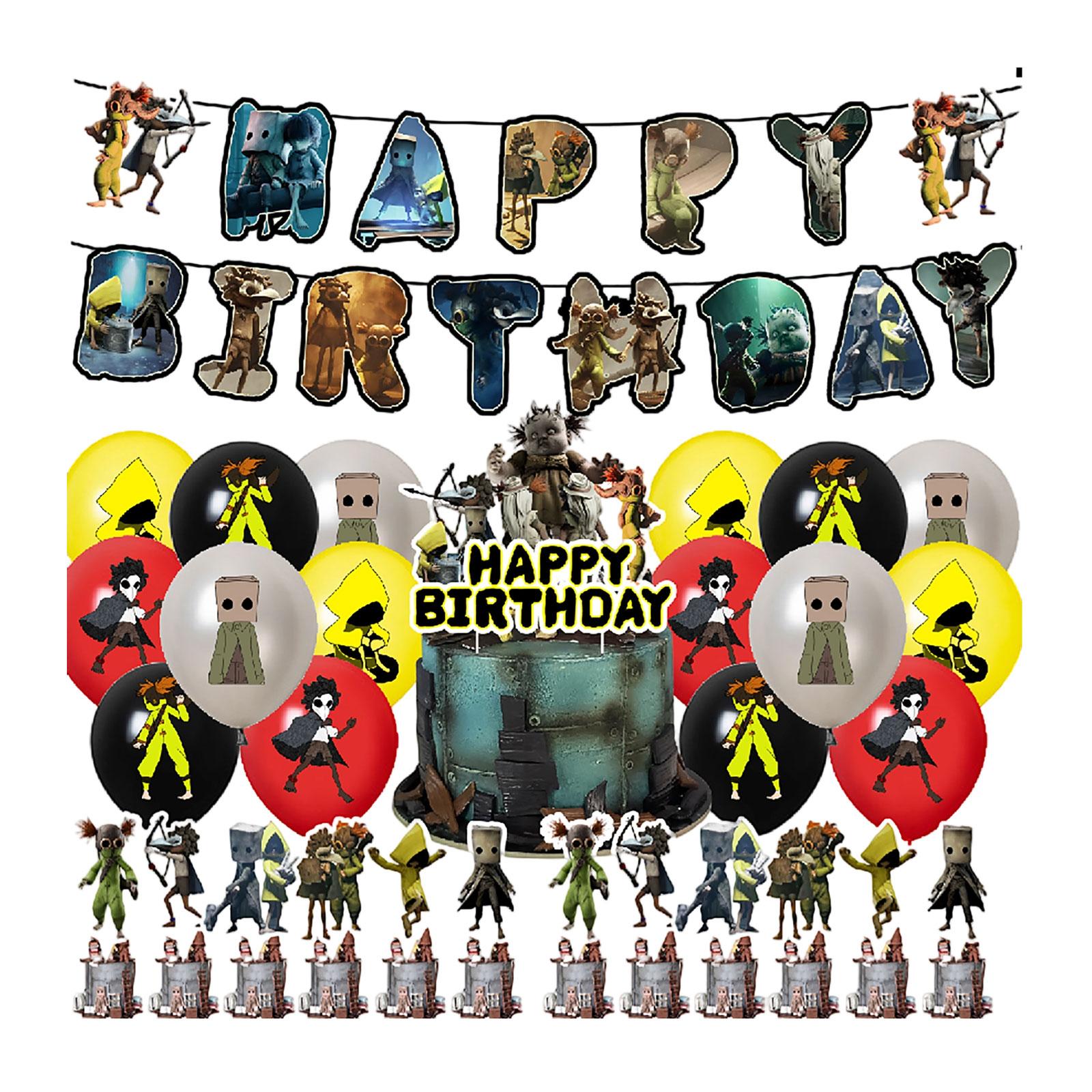 

Тематические украшения для вечеринки по случаю дня рождения, день рождения, флаг, воздушные шары, торт One Size