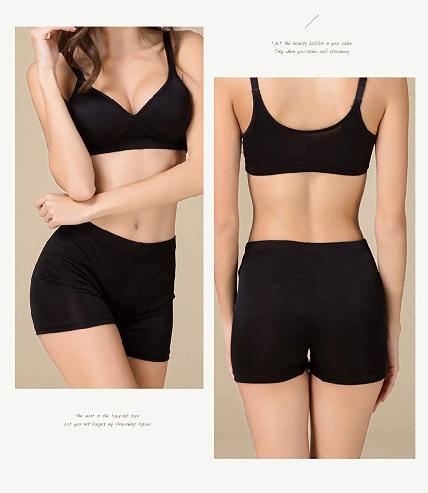 (MAYUDAMA Seide) Entspannte Seiden-Boxershorts, Atmungsaktiver Seiden-Trikot-Jersey, Damenunterwäsche, Schlicht, Basic, Hypoallergen, Erhältlich in Verschiedenen