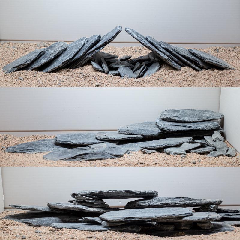 Naturschiefer Bachstein: Aquariumgestaltung & Schildkröten-Sonnenplattform