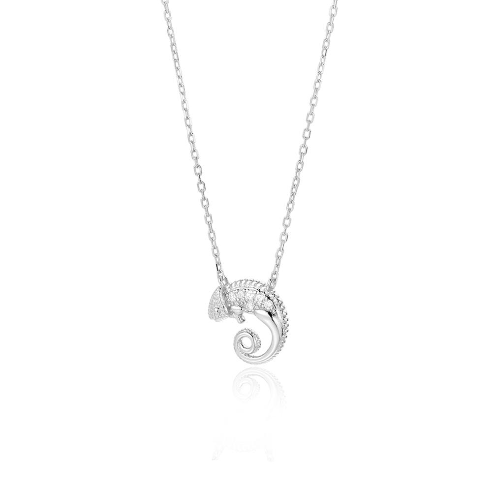 ANDYWEN 925 Sterling Silver Anima Seahorse Pendant Long Chain Women Zircon Pave CZ Necklace