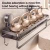 Aluminum Wall Shampoo Holder Suction Cup Shower Organizer Shelf Multifunctional Kitchen Organizer