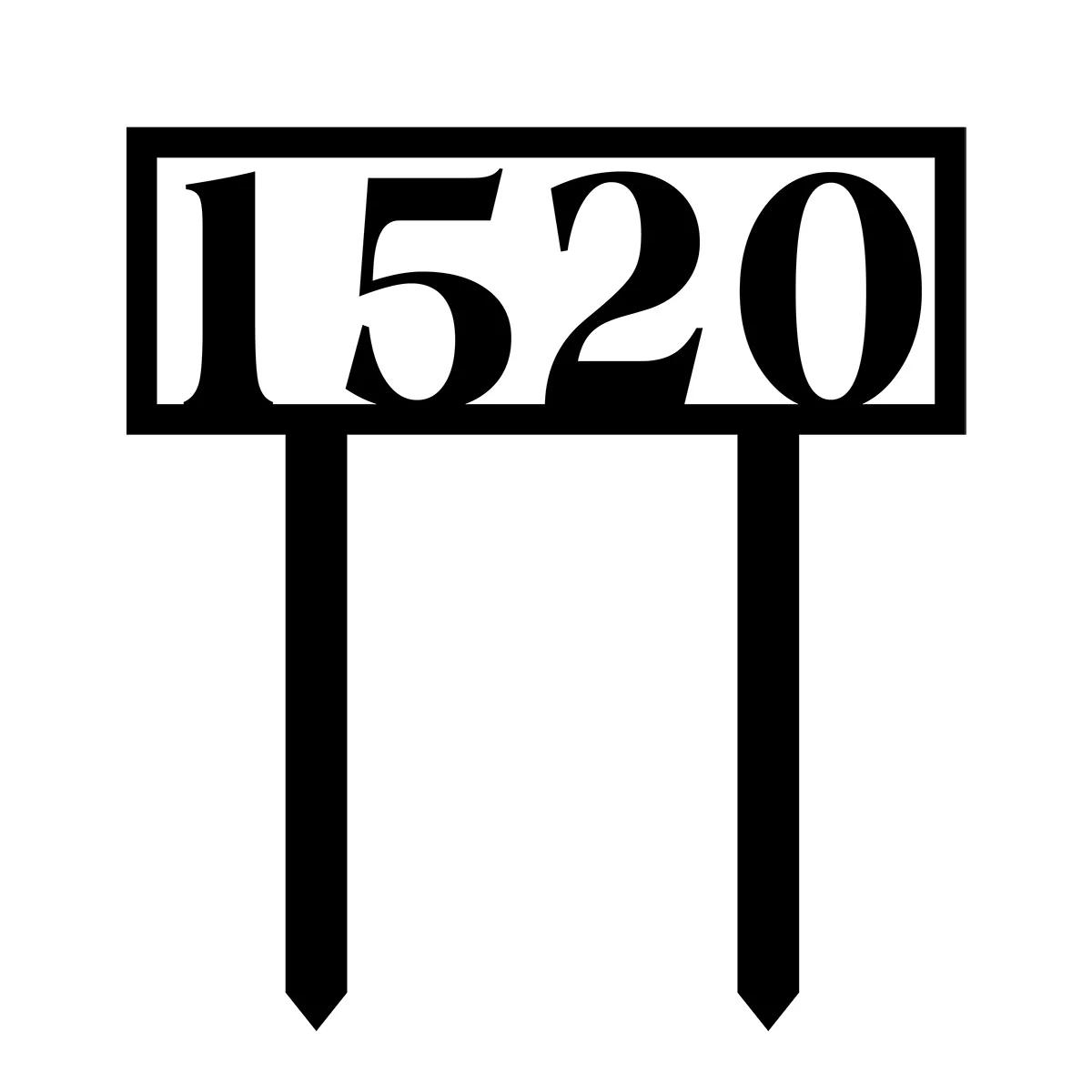 Metal Address Sign Personalized House Number Yard Stake Gift